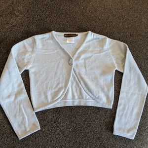 Fleurisse & Leon Blair Silver Lurex Cotton Bolero